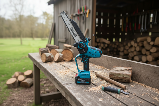 Akumulatorska mini testera 8" – automatsko podmazivanje, 2x 6Ah baterije