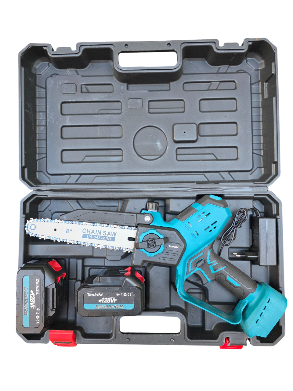 Akumulatorska mini testera 8" – automatsko podmazivanje, 2x 6Ah baterije