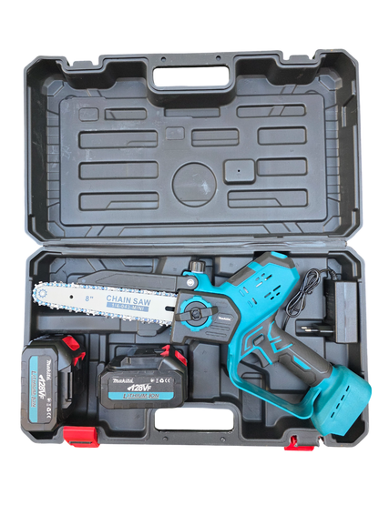 Akumulatorska mini testera 8" – automatsko podmazivanje, 2x 6Ah baterije