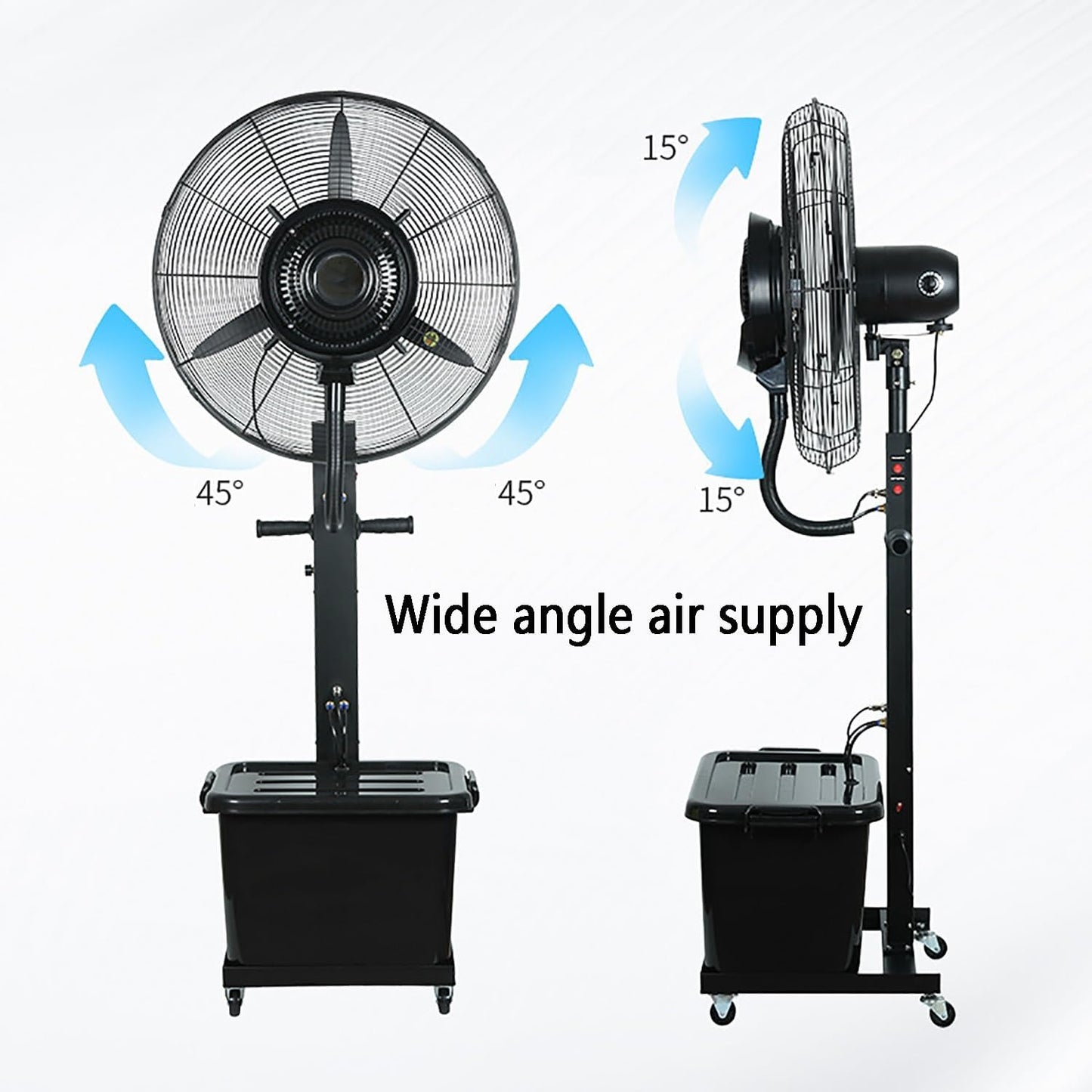Ventilator sa vodenom maglom 26" – Mist Fan 260W sa rezervoarom 42L