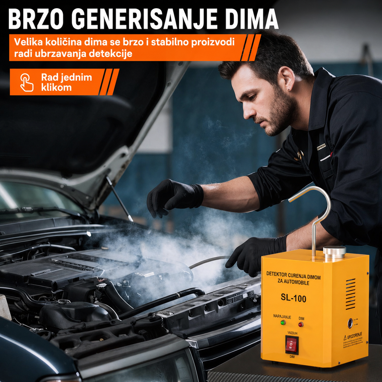 Detektor curenja dimom za automobile 12V