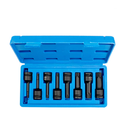 Set kovanih torx udarnih nastavaka 1/2" T30–T80 (8 kom)