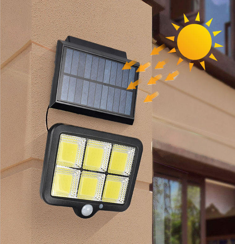 Solarna LED lampa sa odvojenim panelom i senzorom pokreta – 150 COB, IP65