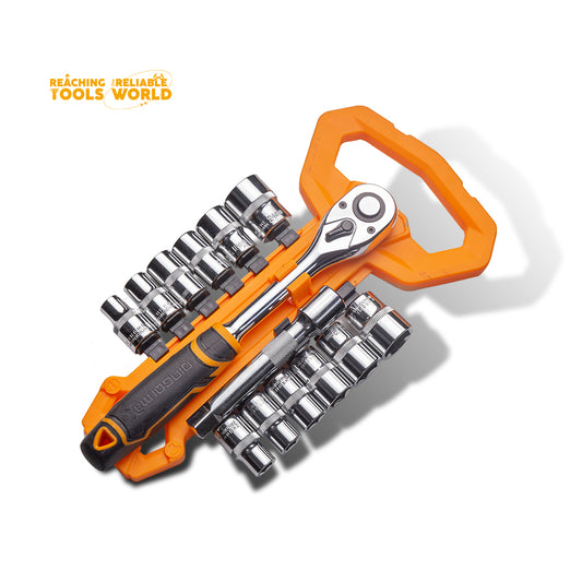 DINGQI set gedora 1/2" sa račnom – 14 delova (10–24 mm)