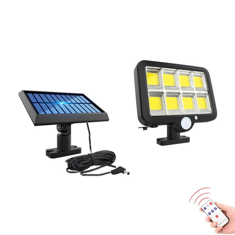 Solarna LED lampa sa odvojenim panelom i senzorom pokreta – 150 COB, IP65