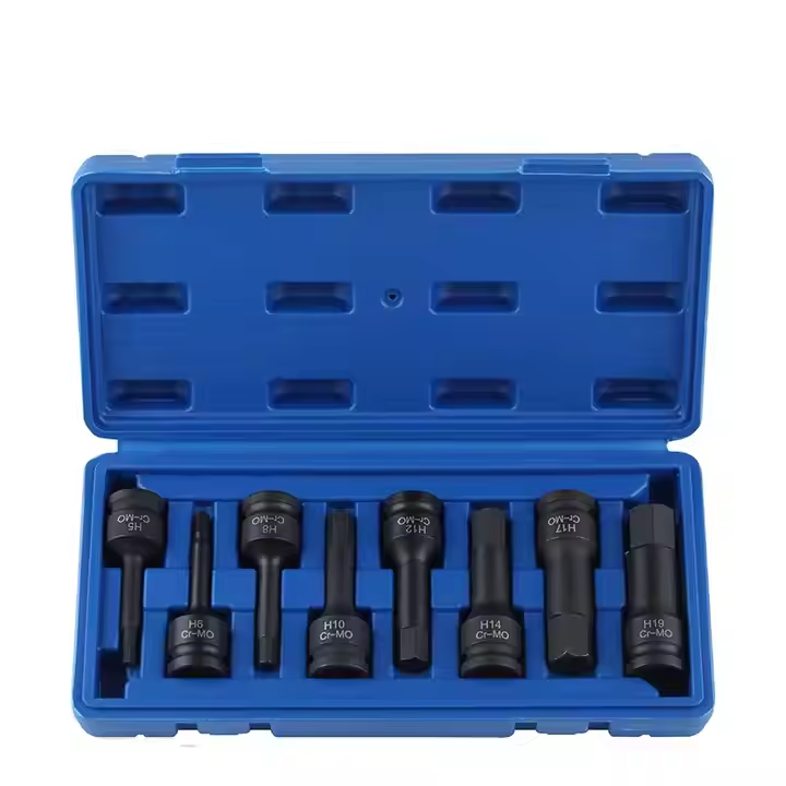Set kovanih imbus (HEX) udarnih nastavaka 1/2" H5–H19 (8 kom)