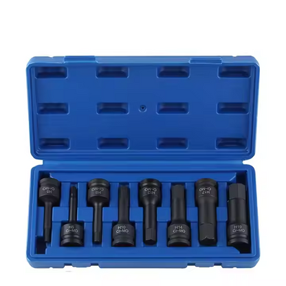 Set kovanih imbus (HEX) udarnih nastavaka 1/2" H5–H19 (8 kom)