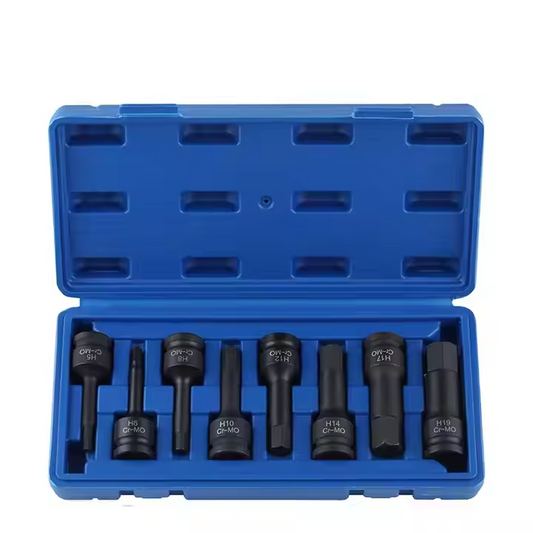 Set kovanih imbus (HEX) udarnih nastavaka 1/2" H5–H19 (8 kom)