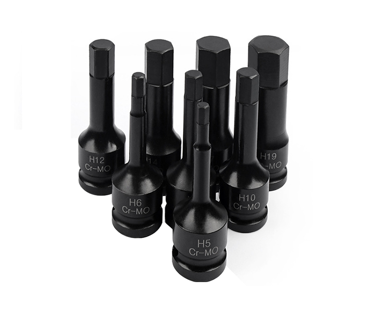 Set kovanih imbus (HEX) udarnih nastavaka 1/2" H5–H19 (8 kom)