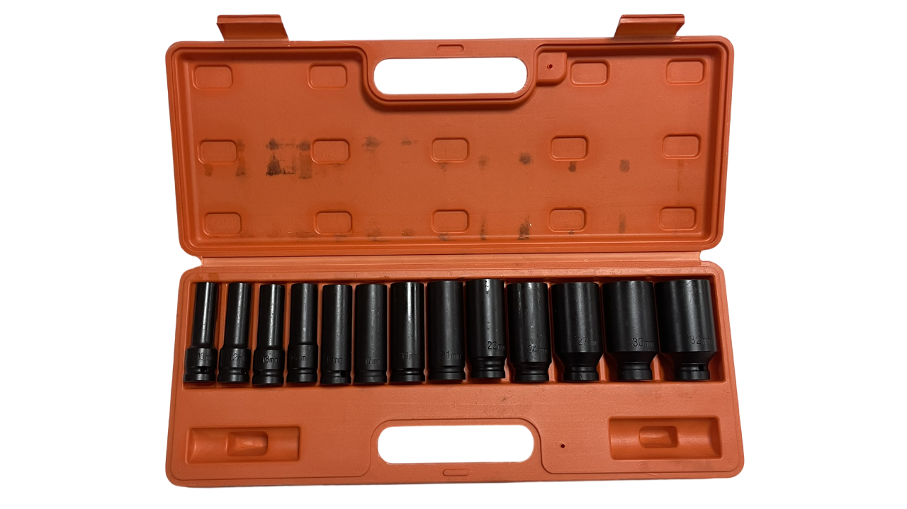 Set gedora 1/2" dvanaestougaone (12 kom) – udarne, kovane 10–32mm